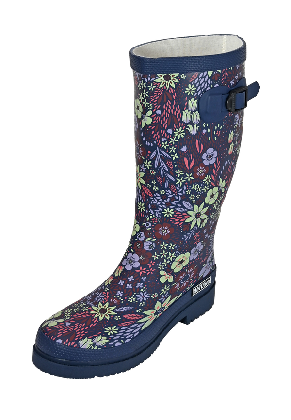 MADSea Damen Gummistiefel Flower Langschaft