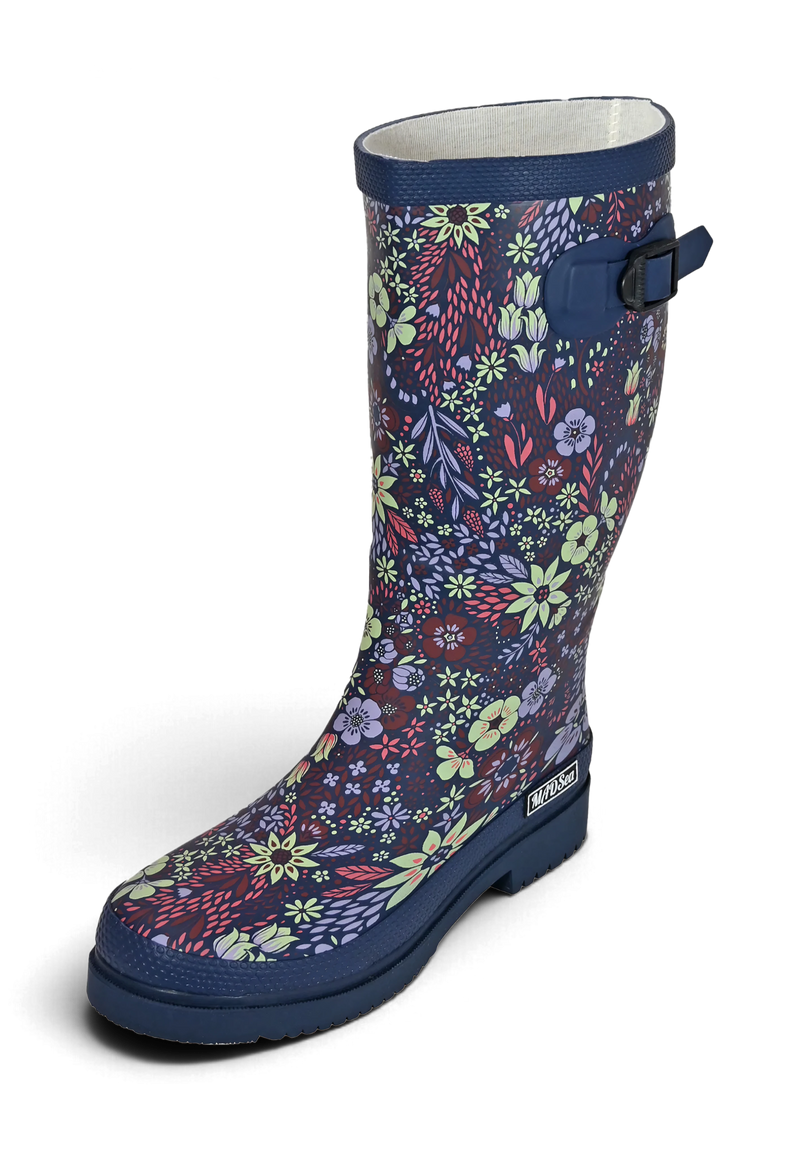 MADSea Damen Gummistiefel Flower Langschaft