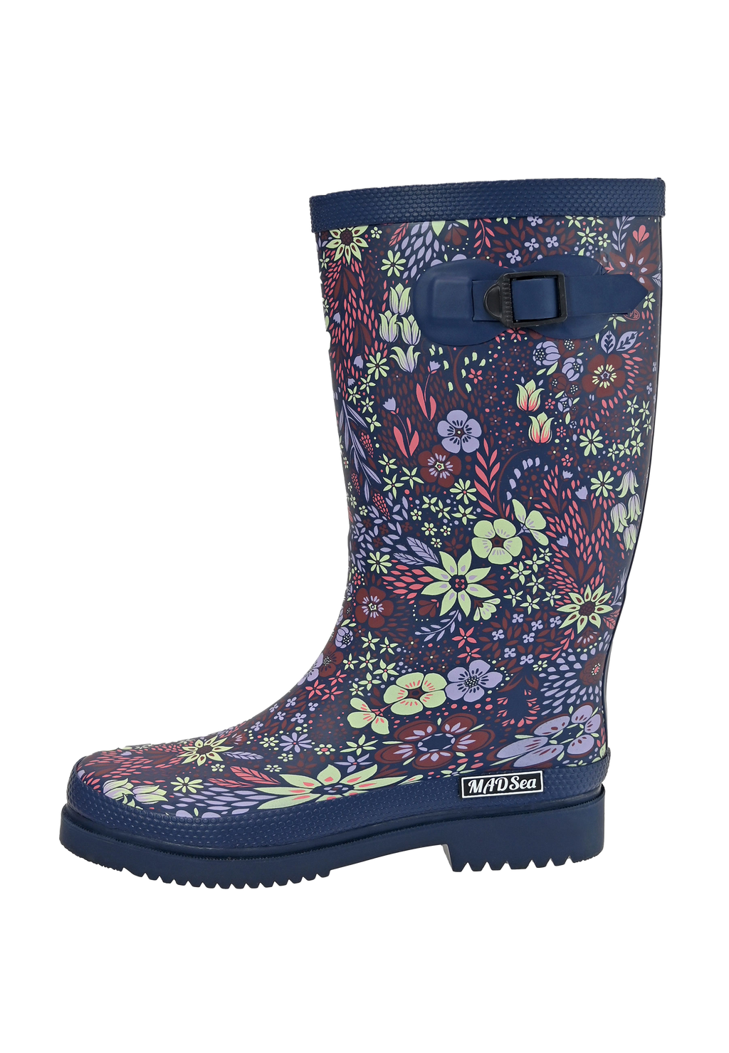 MADSea Damen Gummistiefel Flower Langschaft
