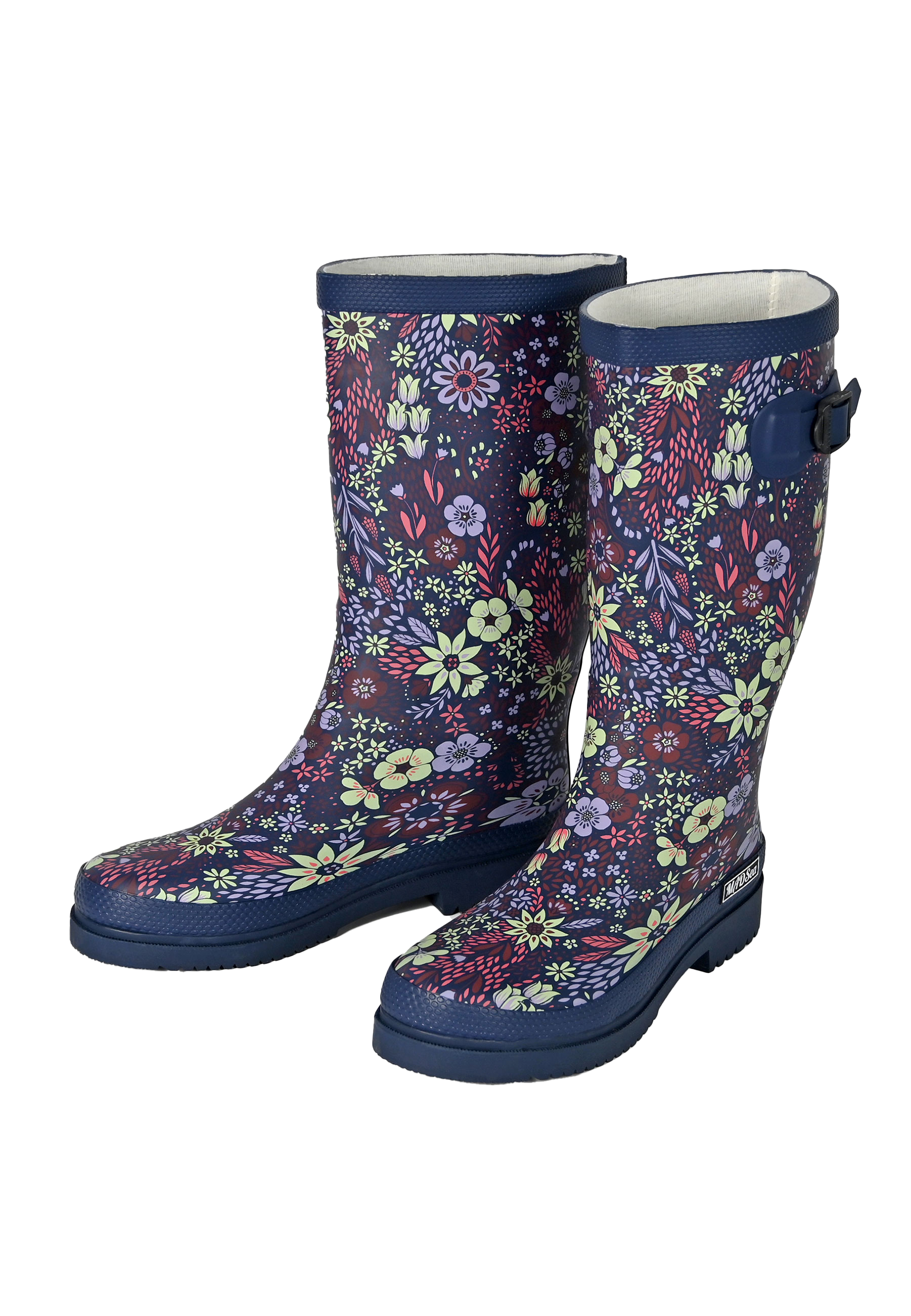 MADSea Damen Gummistiefel Flower Langschaft
