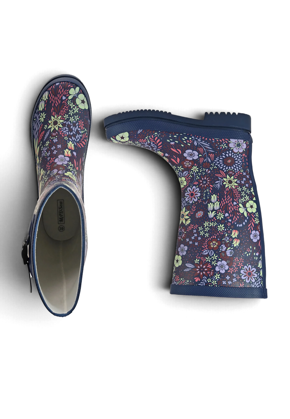MADSea Damen Gummistiefel Flower Langschaft