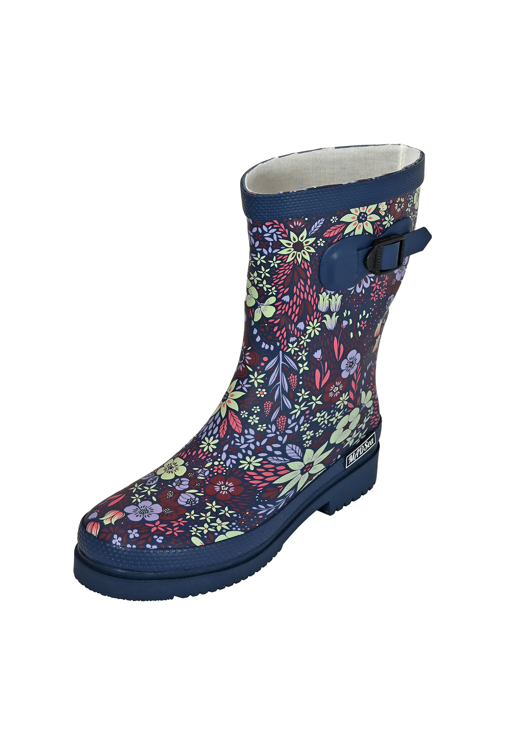 MADSea Damen Gummistiefel Flower Halbschaft