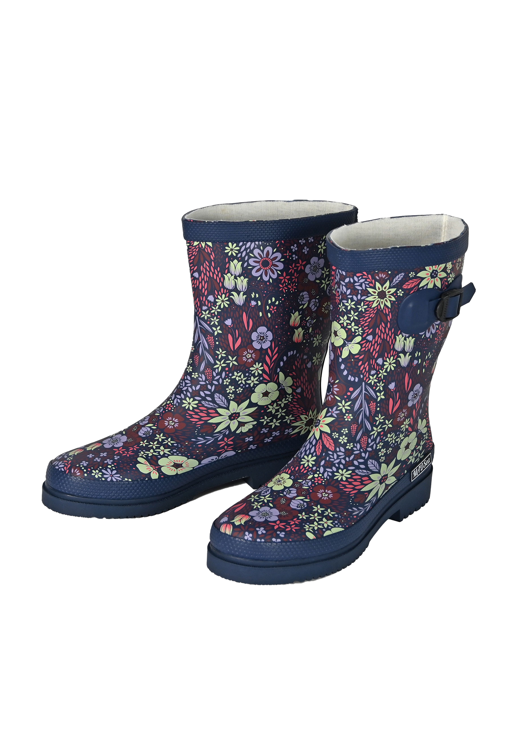 MADSea Damen Gummistiefel Flower Halbschaft
