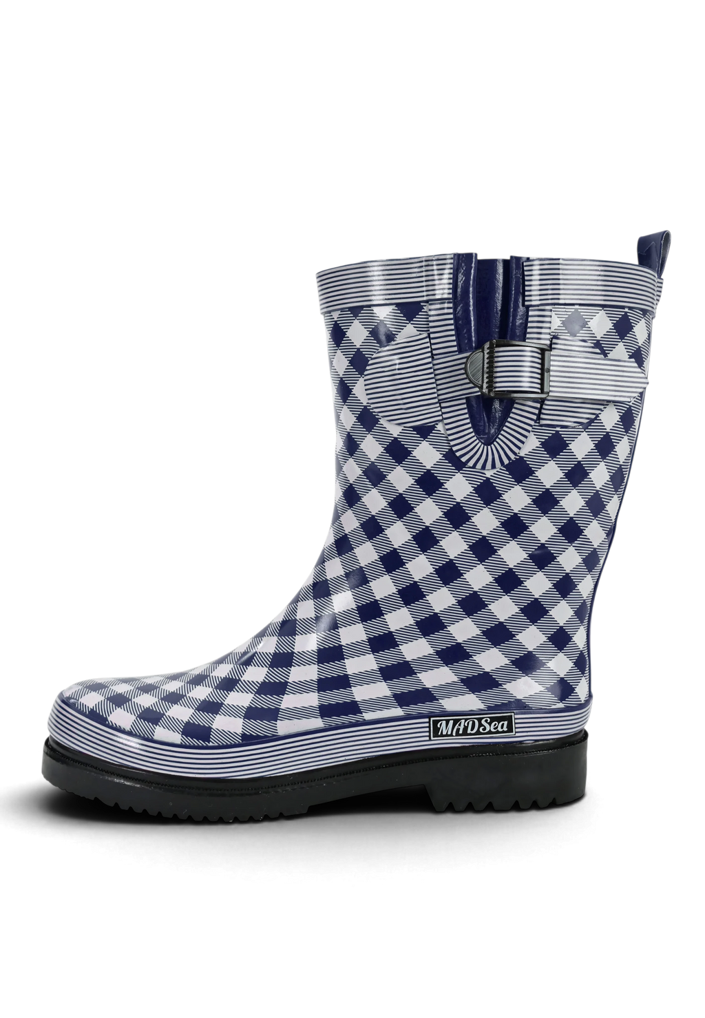 MADSea Damen Gummistiefel Ocean Checkered Halbschaft