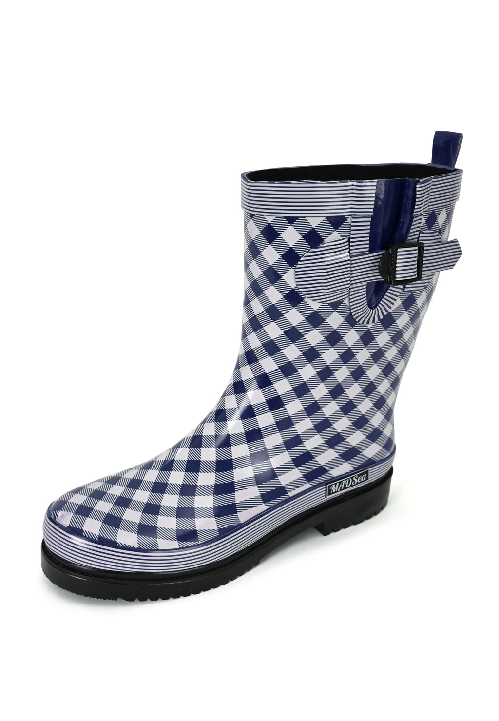 MADSea Damen Gummistiefel Ocean Checkered Halbschaft