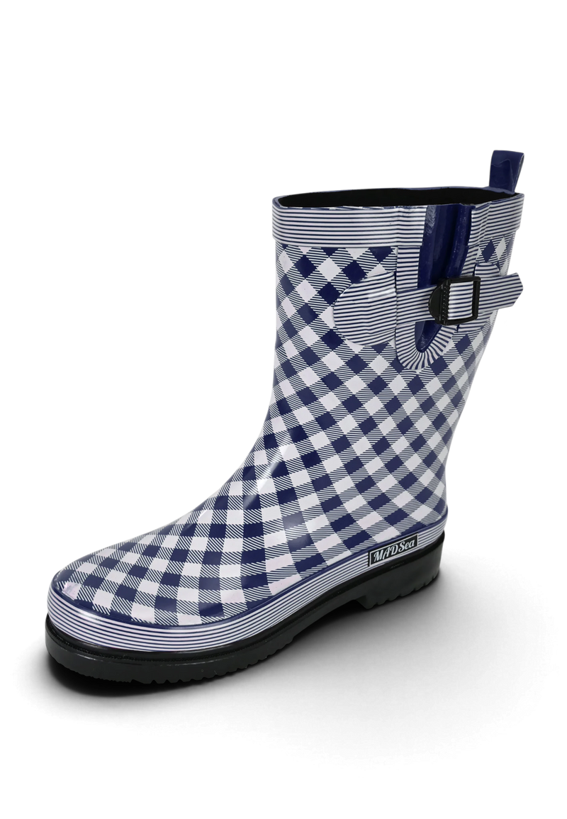 MADSea Damen Gummistiefel Ocean Checkered Halbschaft