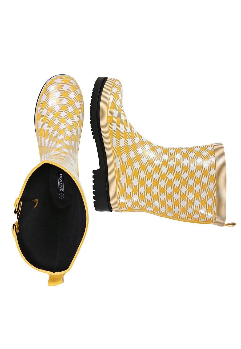 MADSea Damen Gummistiefel Ocean Checkered Halbschaft