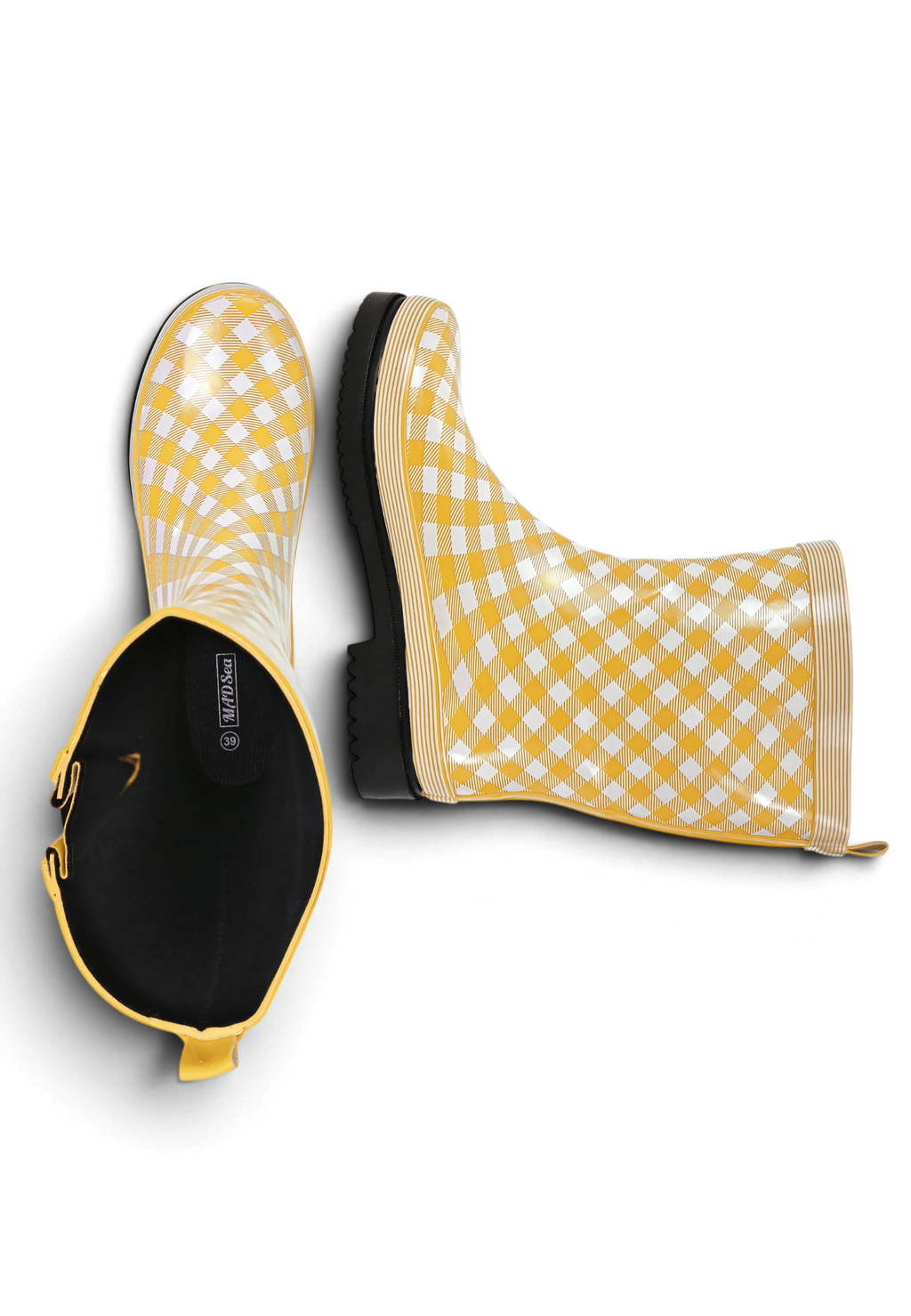MADSea Damen Gummistiefel Ocean Checkered Halbschaft