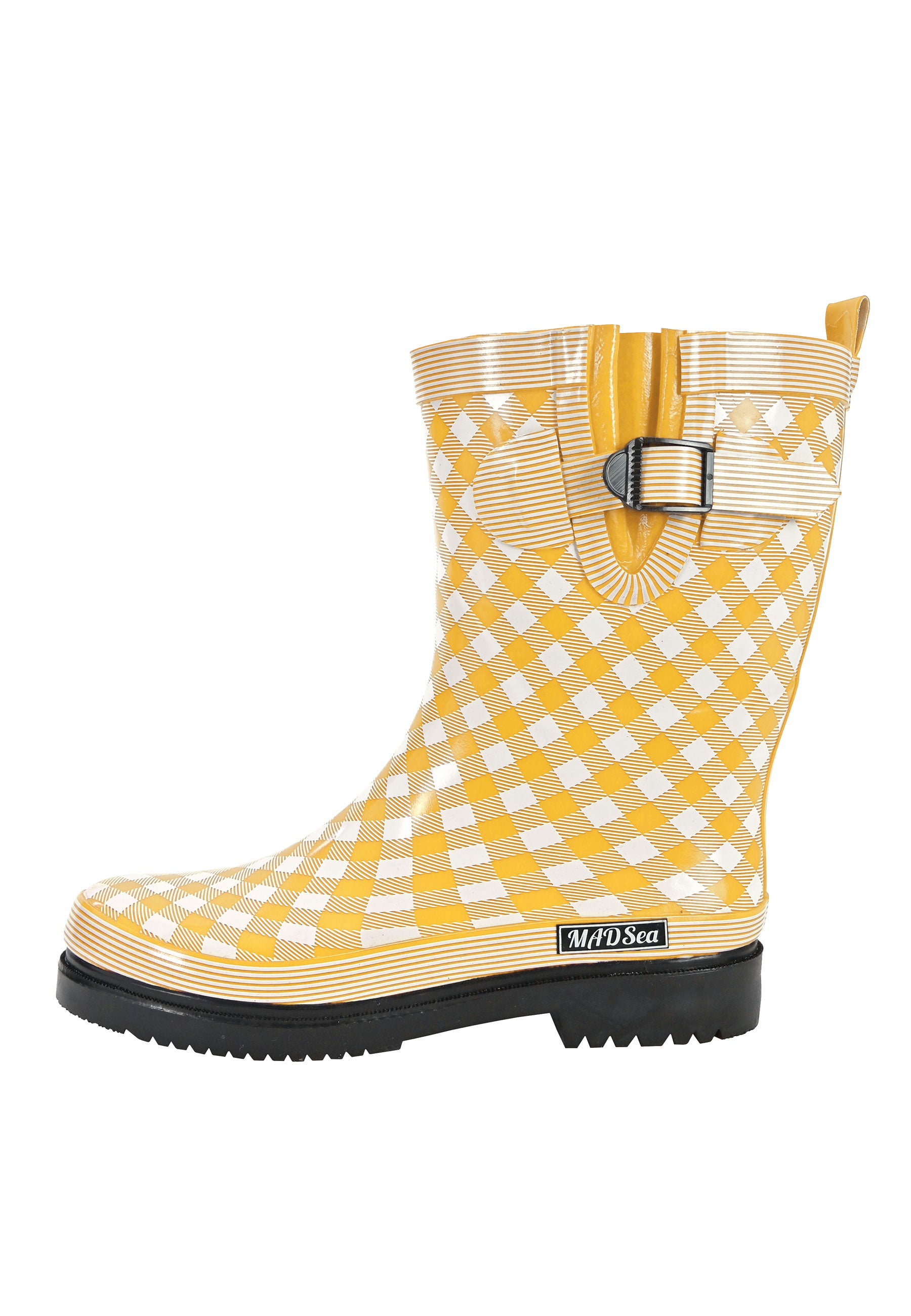 MADSea Damen Gummistiefel Ocean Checkered Halbschaft