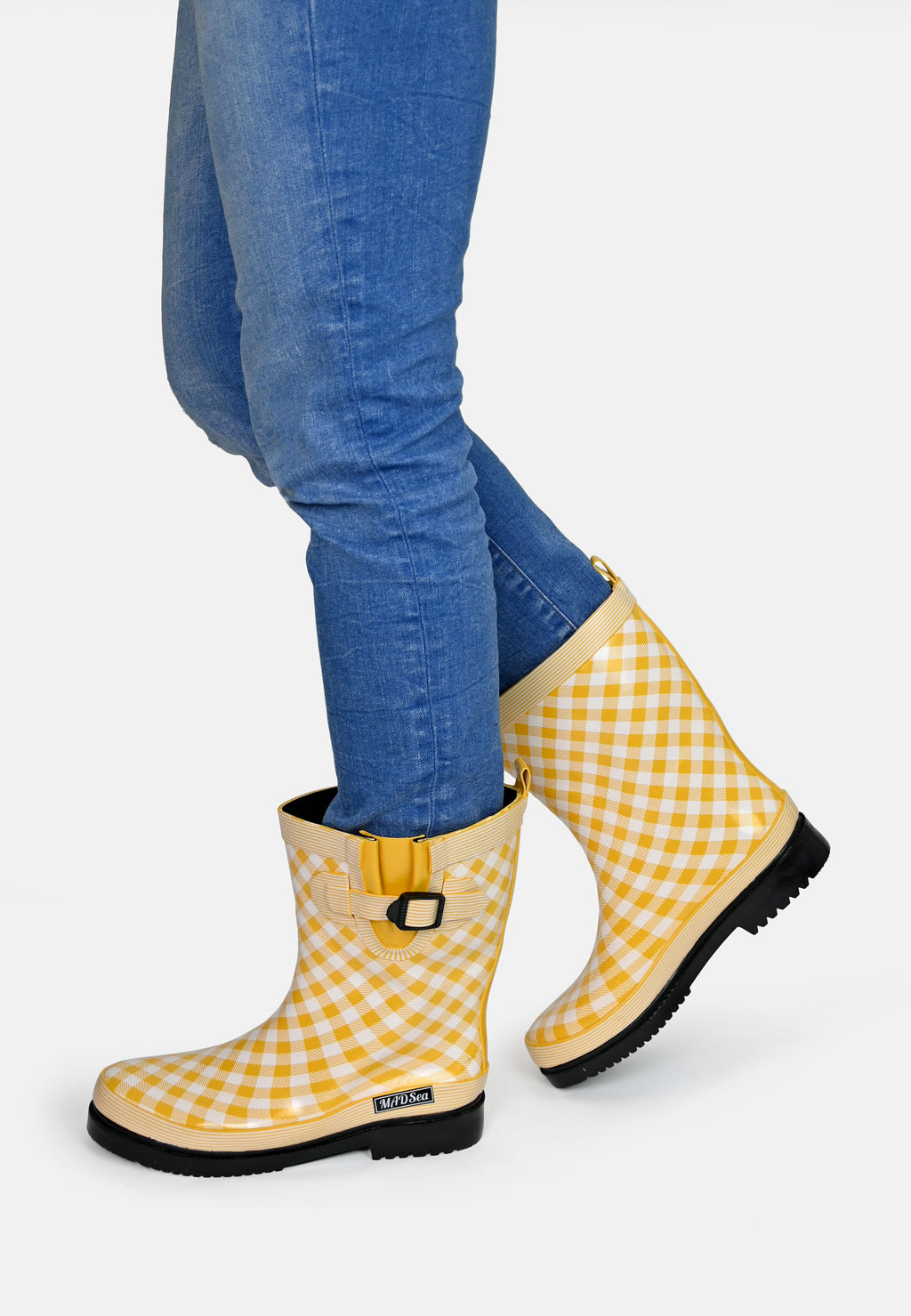 MADSea Damen Gummistiefel Ocean Checkered Halbschaft