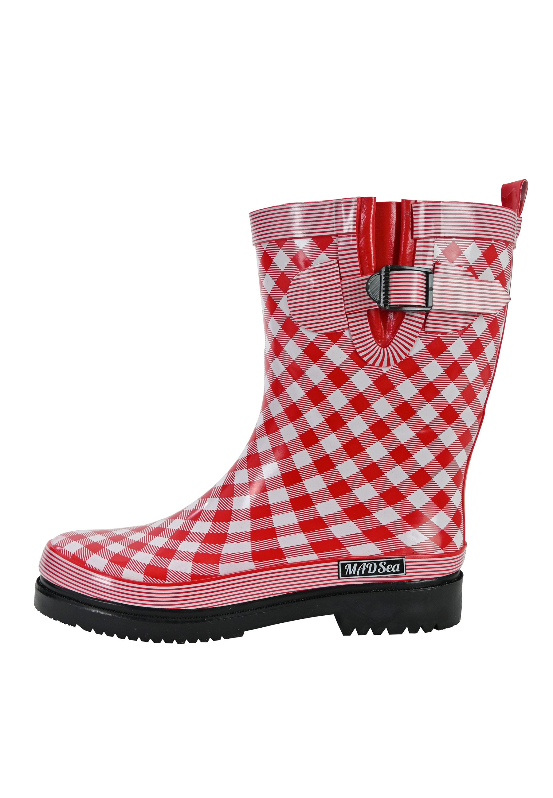 MADSea Damen Gummistiefel Ocean Checkered Halbschaft