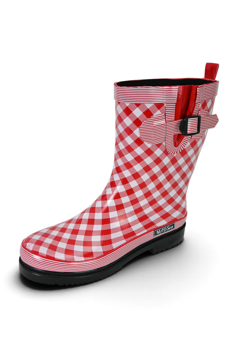 MADSea Damen Gummistiefel Ocean Checkered Halbschaft