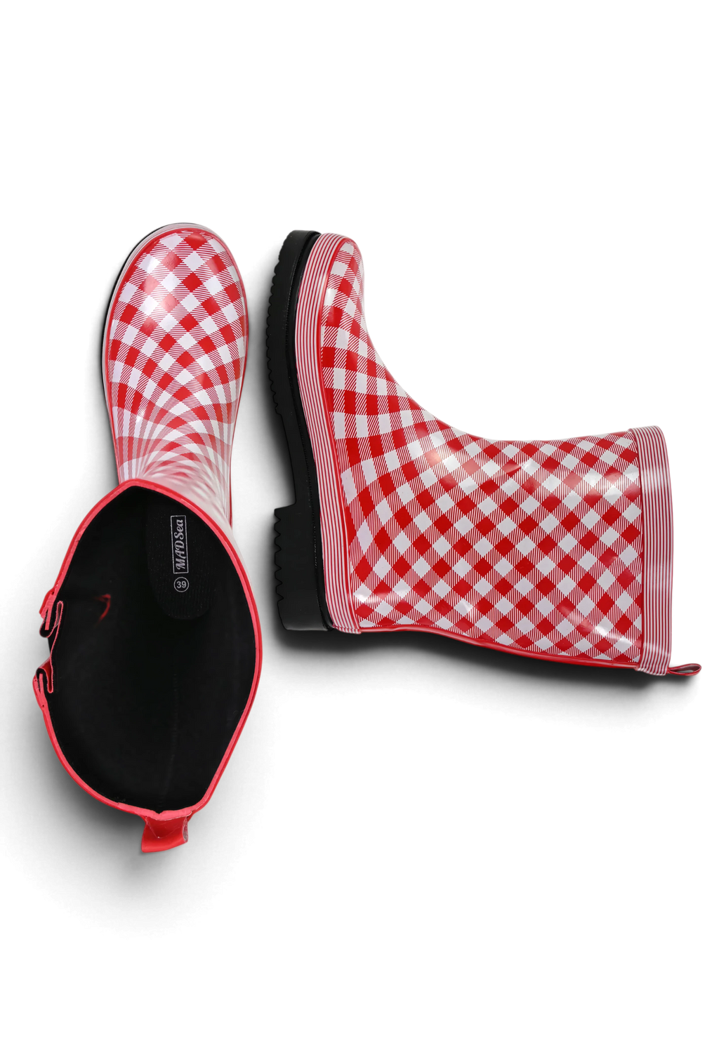 MADSea Damen Gummistiefel Ocean Checkered Halbschaft