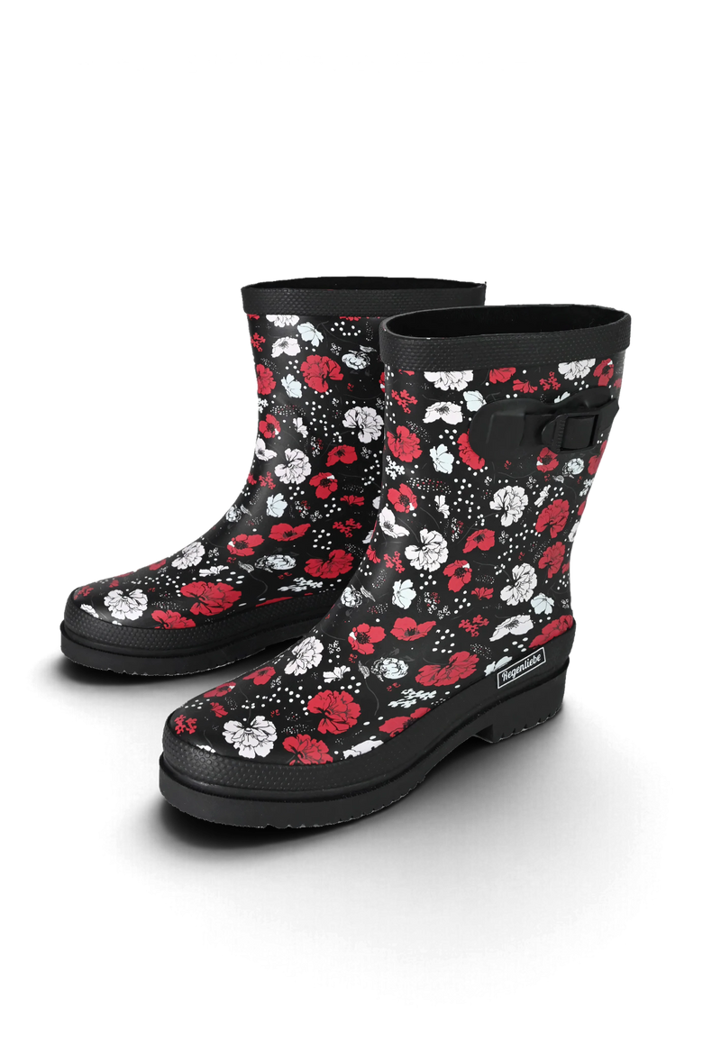 Regenliebe Damen Gummistiefel Blossom Night Halbschaft