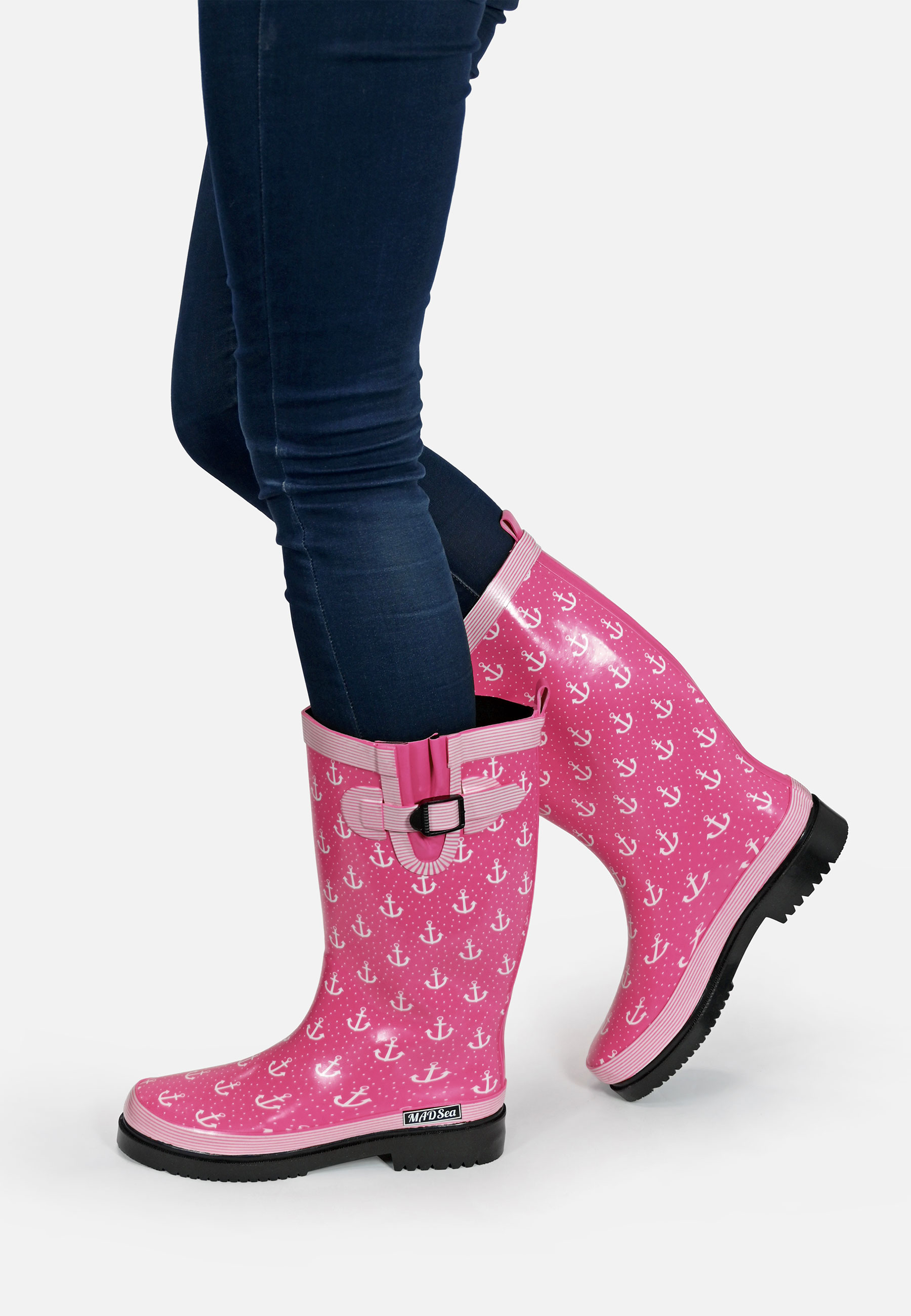 MADSea Damen Gummistiefel Anchor Langschaft