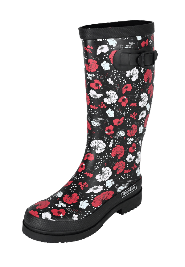 Regenliebe Damen Gummistiefel Blossom Night Langschaft