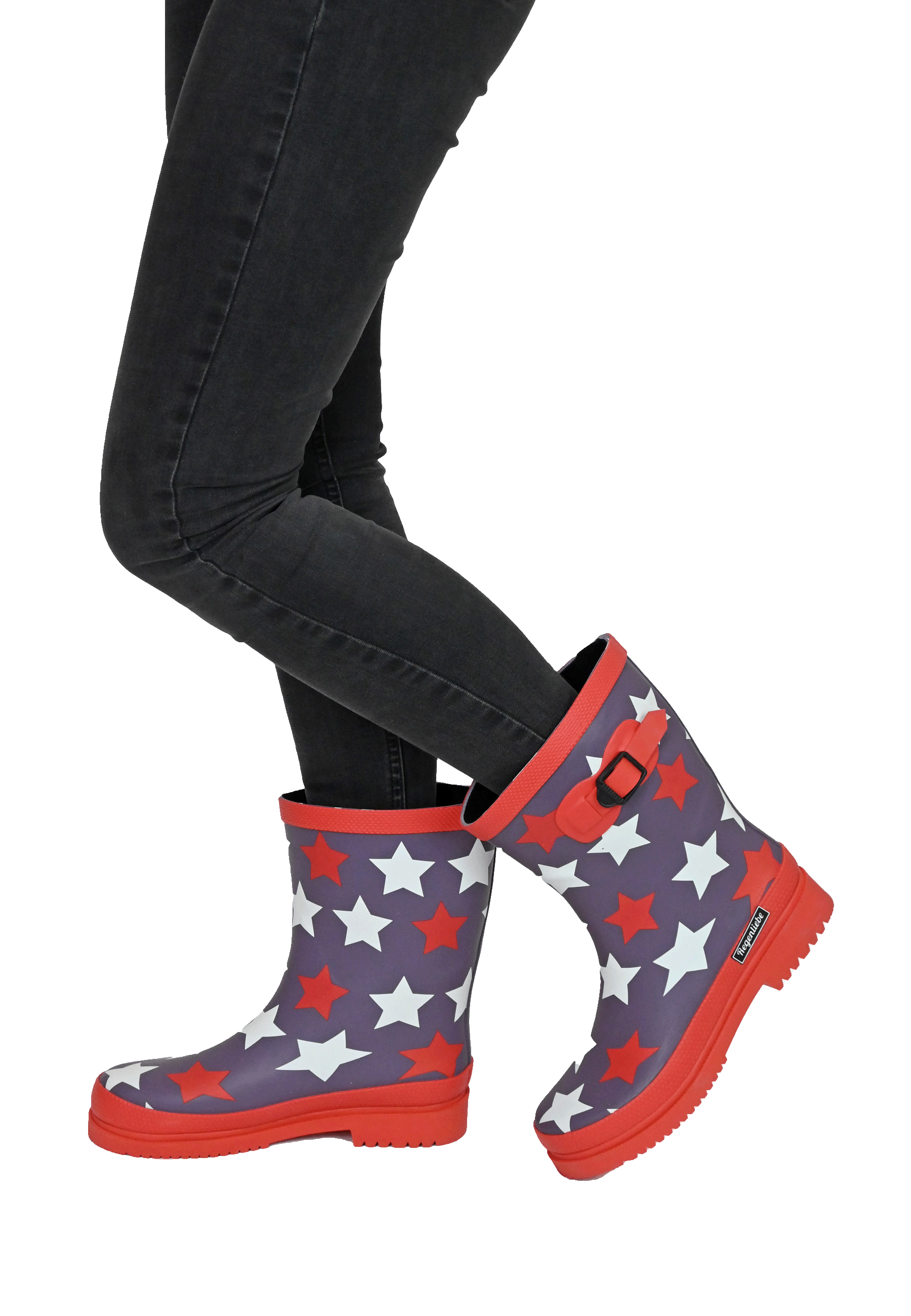 Regenliebe Damen Gummistiefel Stars Halbschaft