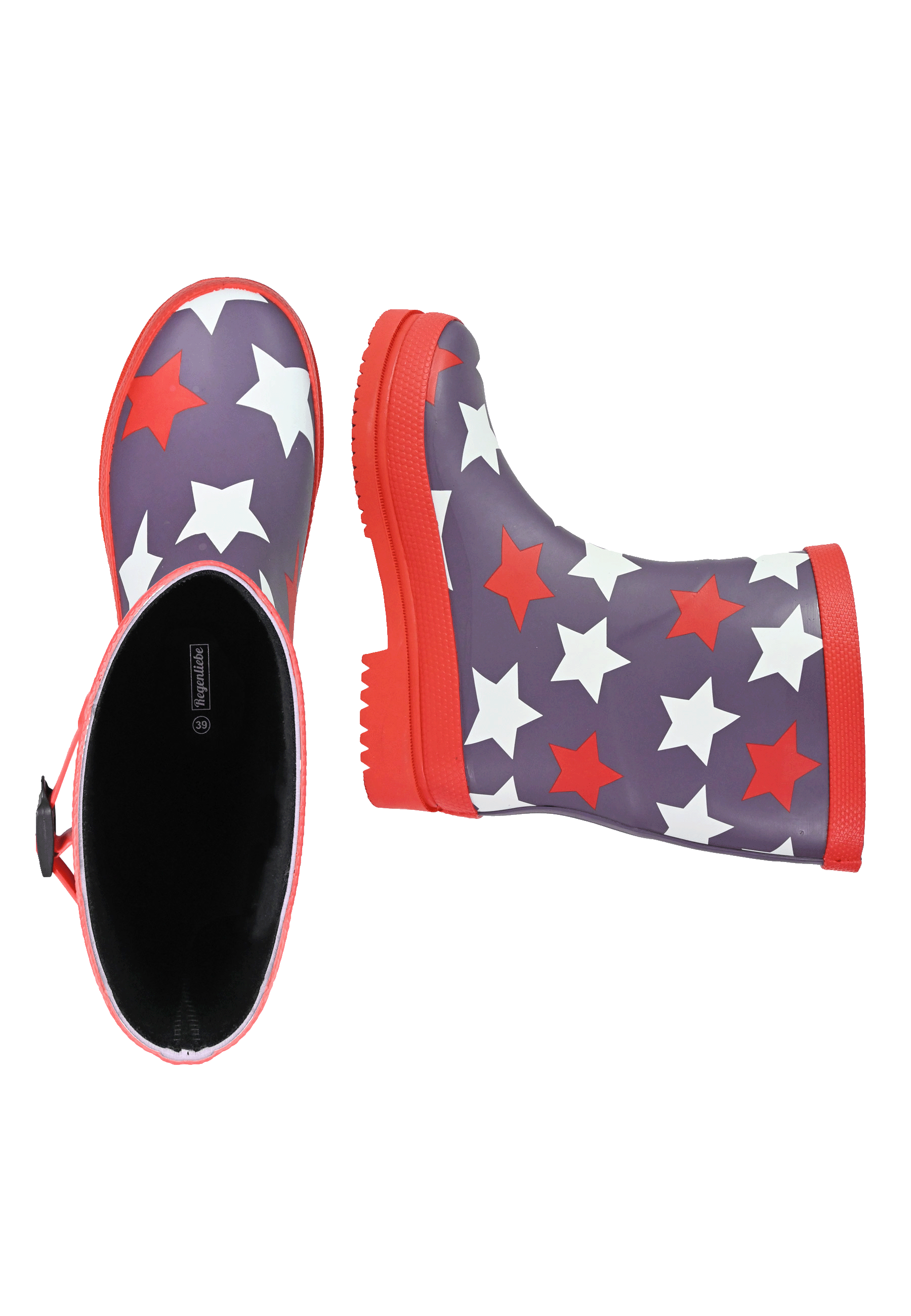 Regenliebe Damen Gummistiefel Stars Halbschaft