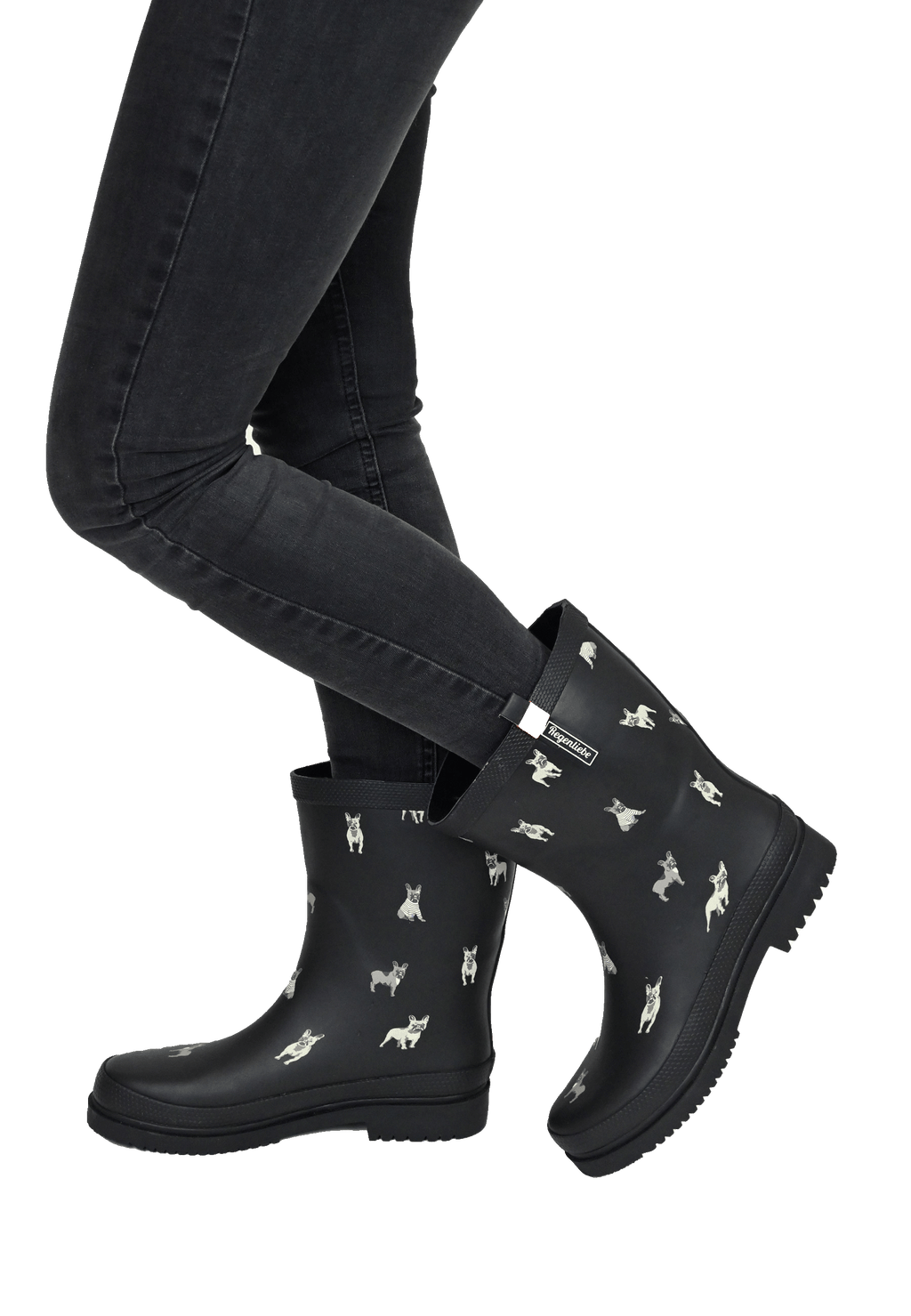 Regenliebe Damen Gummistiefel Mops Halbschaft