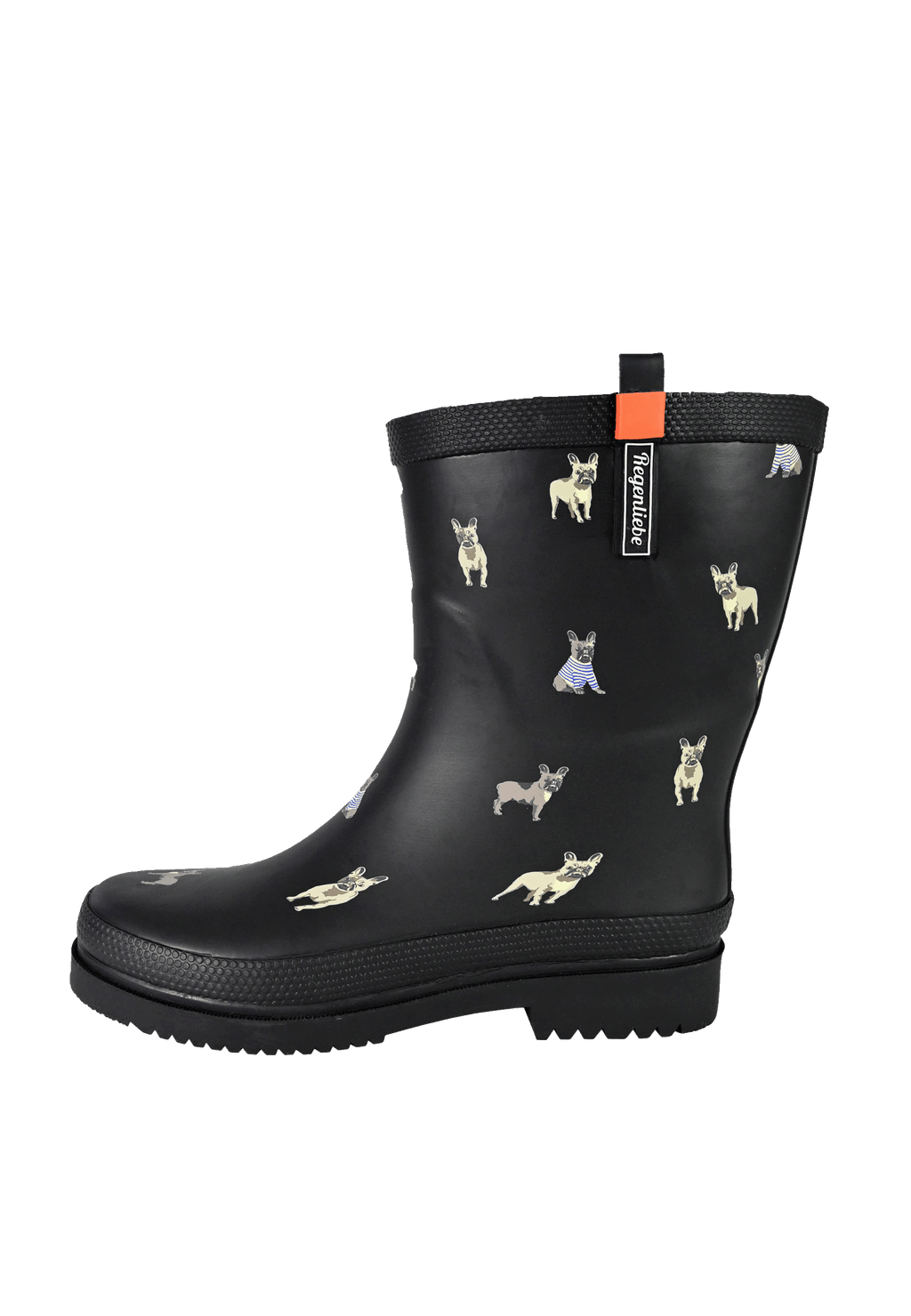 Regenliebe Damen Gummistiefel Mops Halbschaft