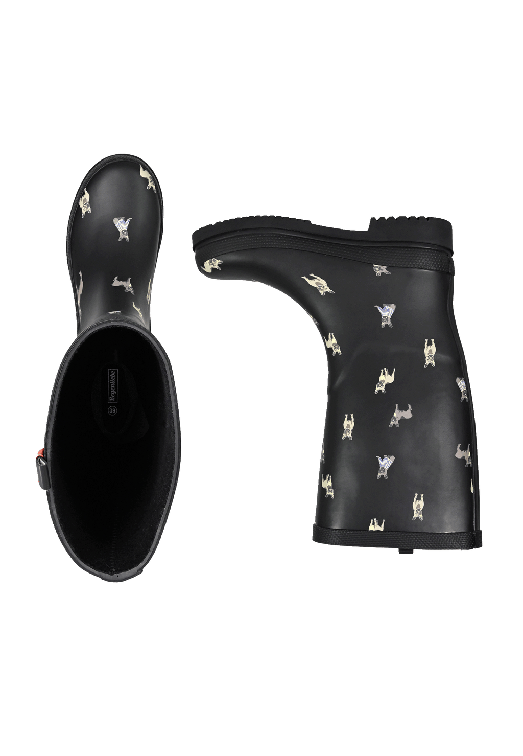 Regenliebe Damen Gummistiefel Mops Langschaft