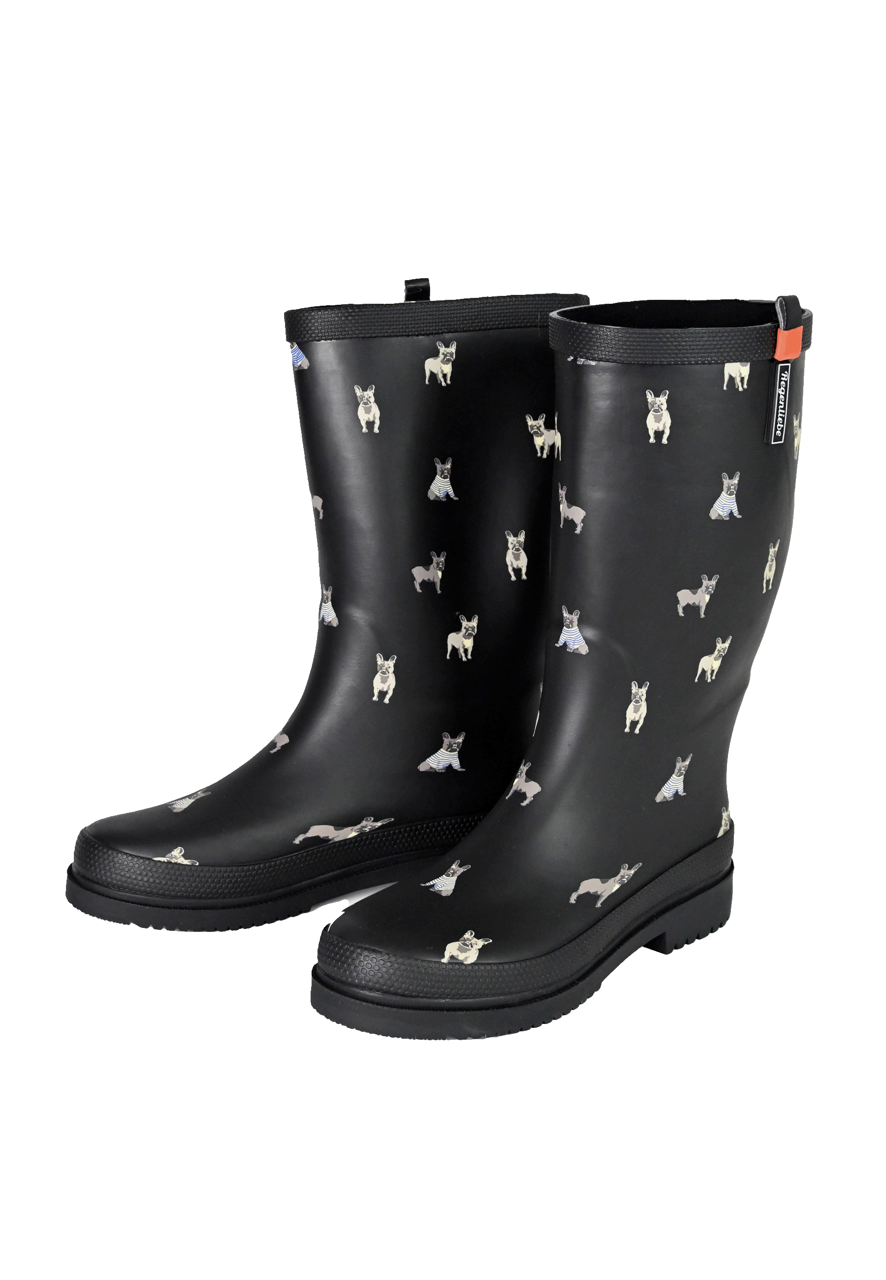 Regenliebe Damen Gummistiefel Mops Langschaft