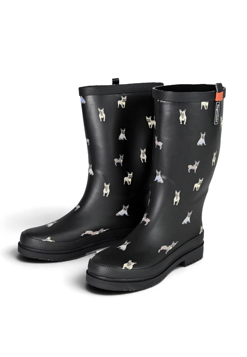 Regenliebe Damen Gummistiefel Mops Langschaft