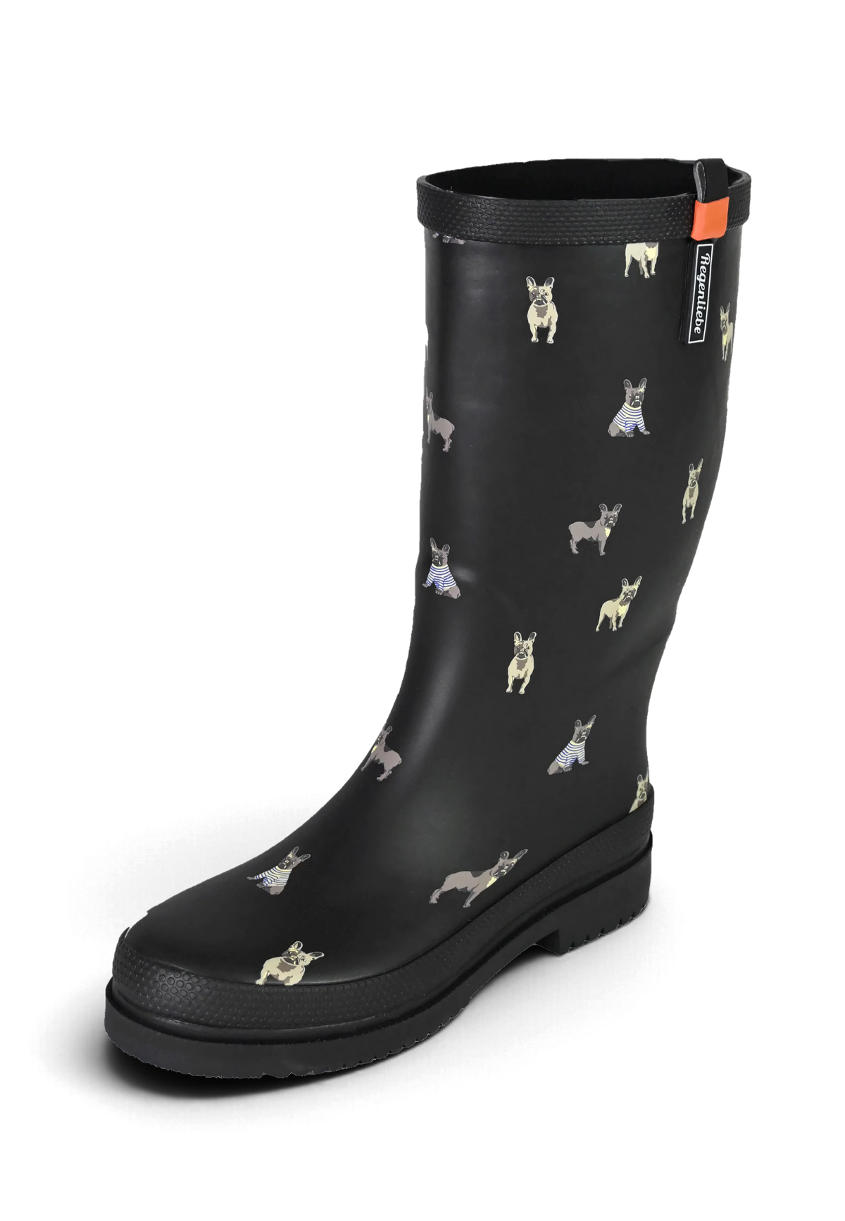 Regenliebe Damen Gummistiefel Mops Langschaft