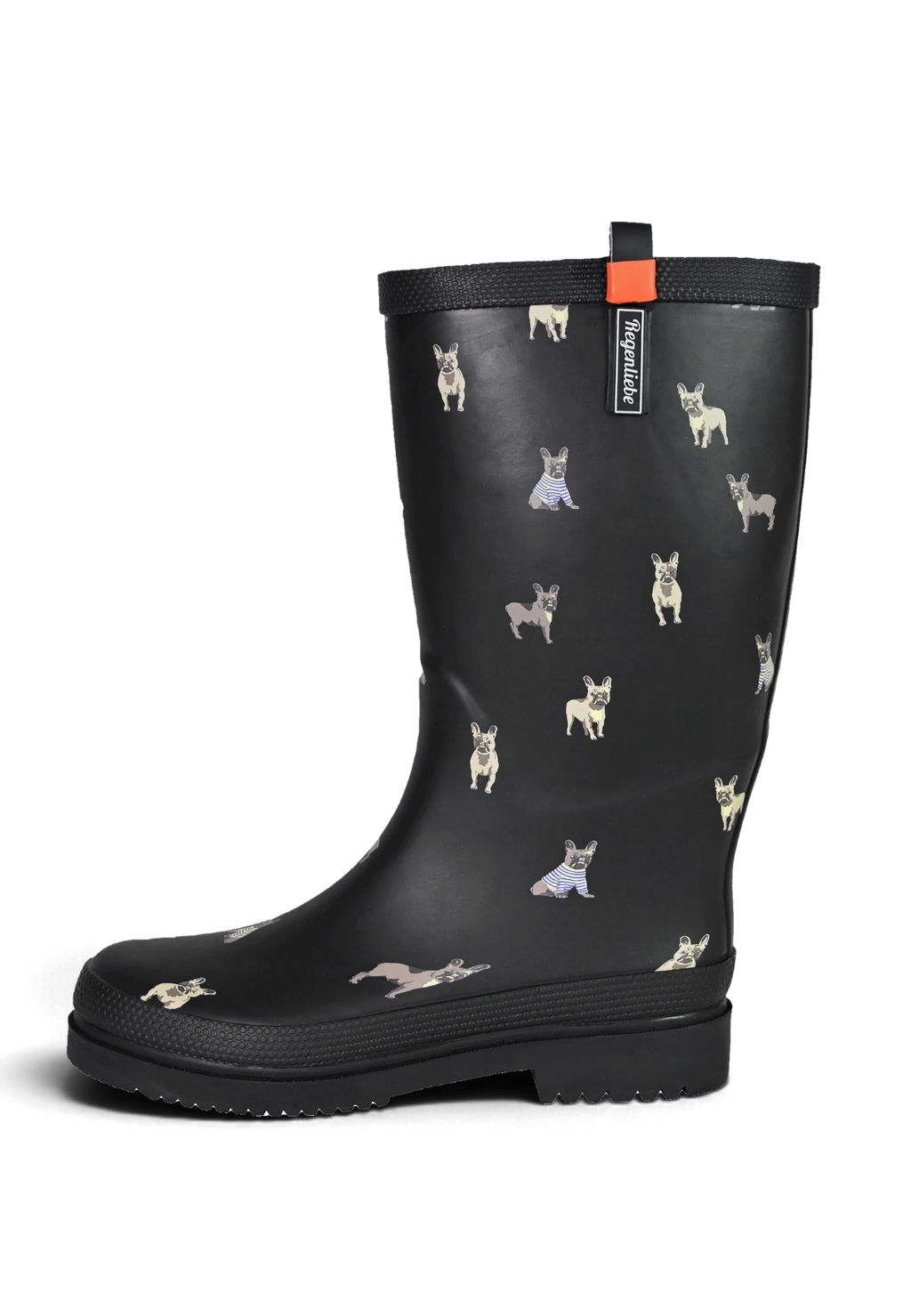 Regenliebe Damen Gummistiefel Mops Langschaft