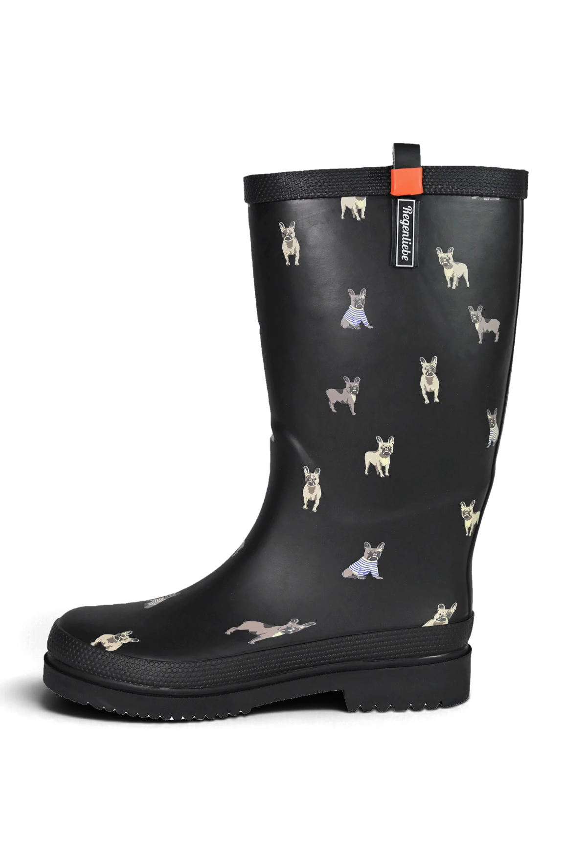 Regenliebe Damen Gummistiefel Mops Langschaft