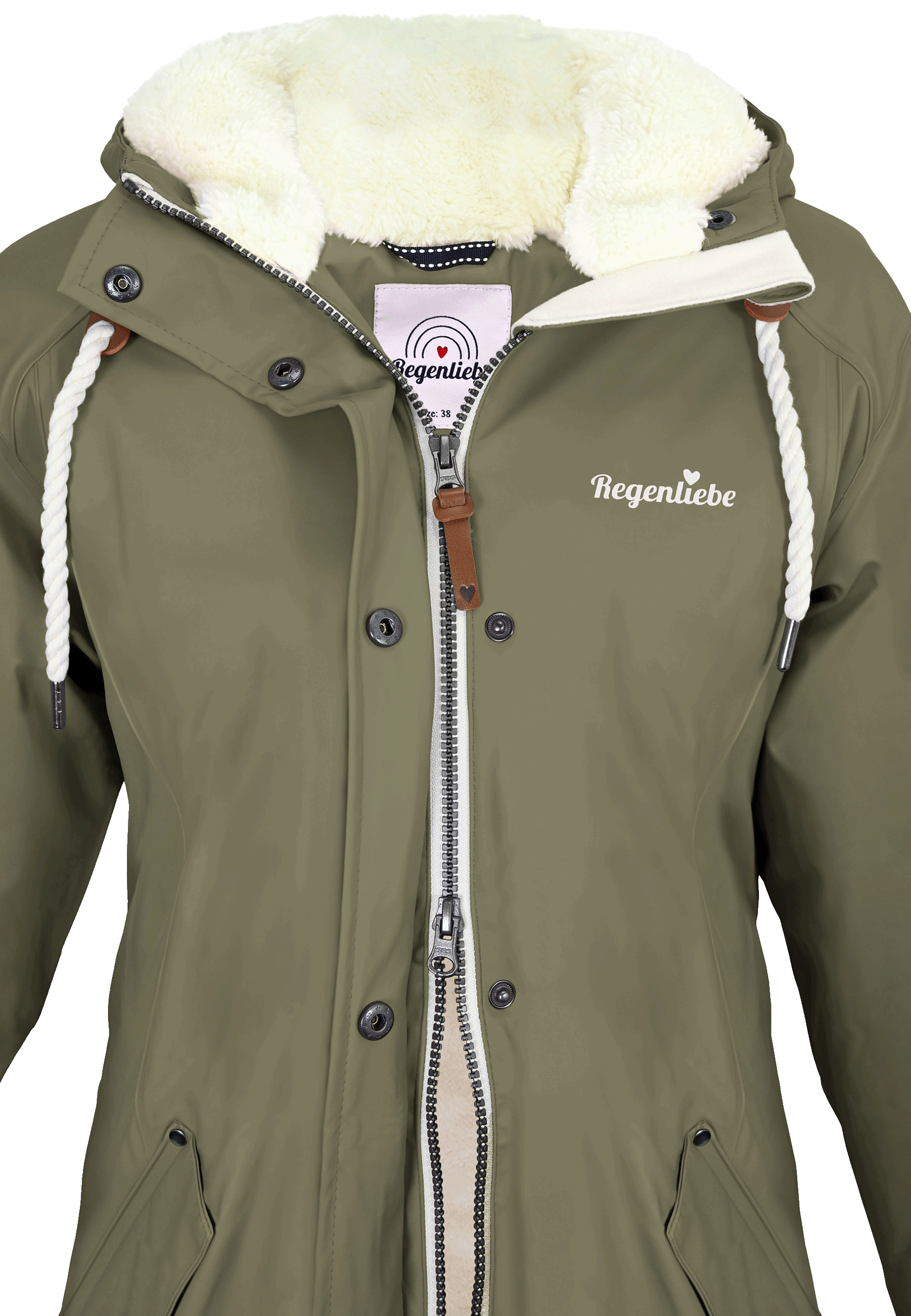 Regenliebe Damen Friesennerz mit Teddyfleece