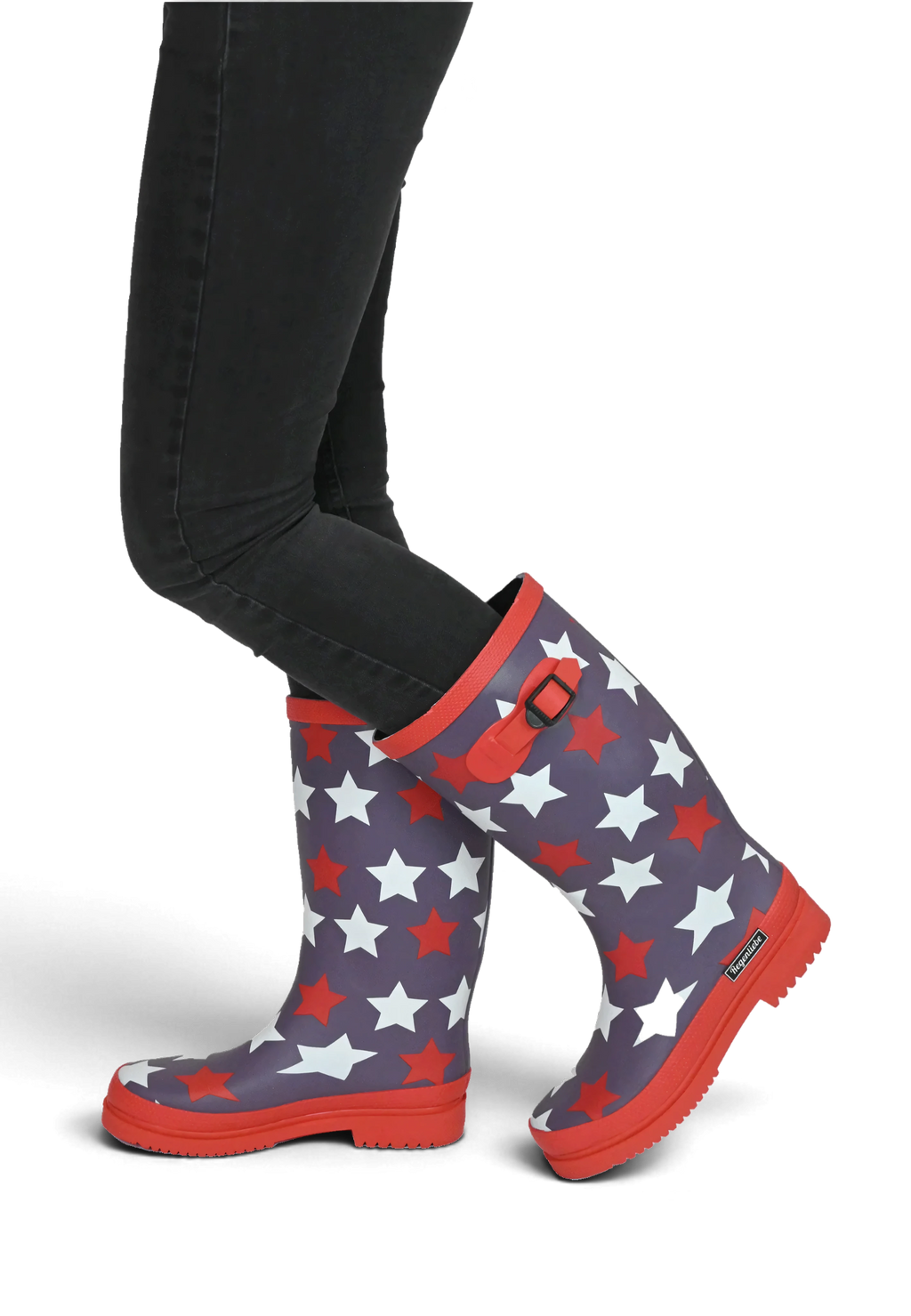 Regenliebe Damen Gummistiefel Stars Langschaft