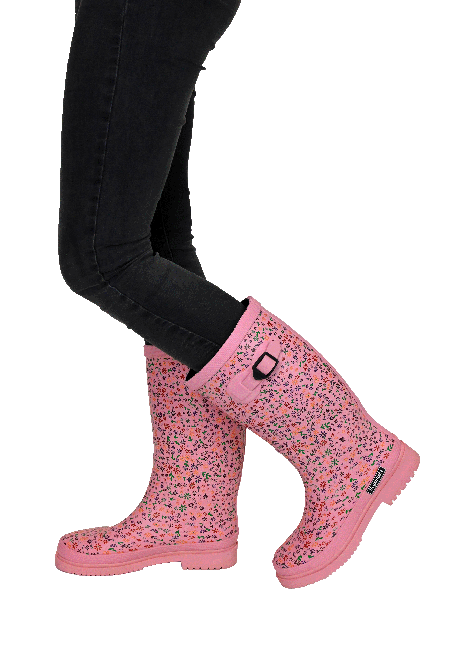 Regenliebe Damen Gummistiefel Flowers High Langschaft