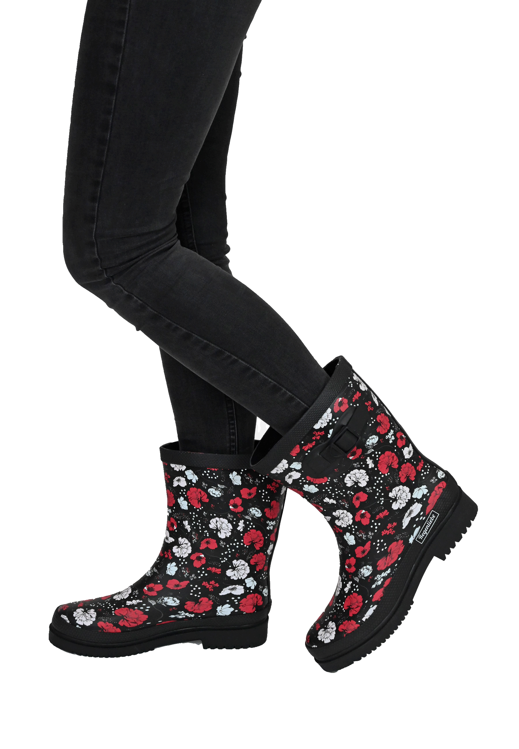 Regenliebe Damen Gummistiefel Blossom Night Halbschaft