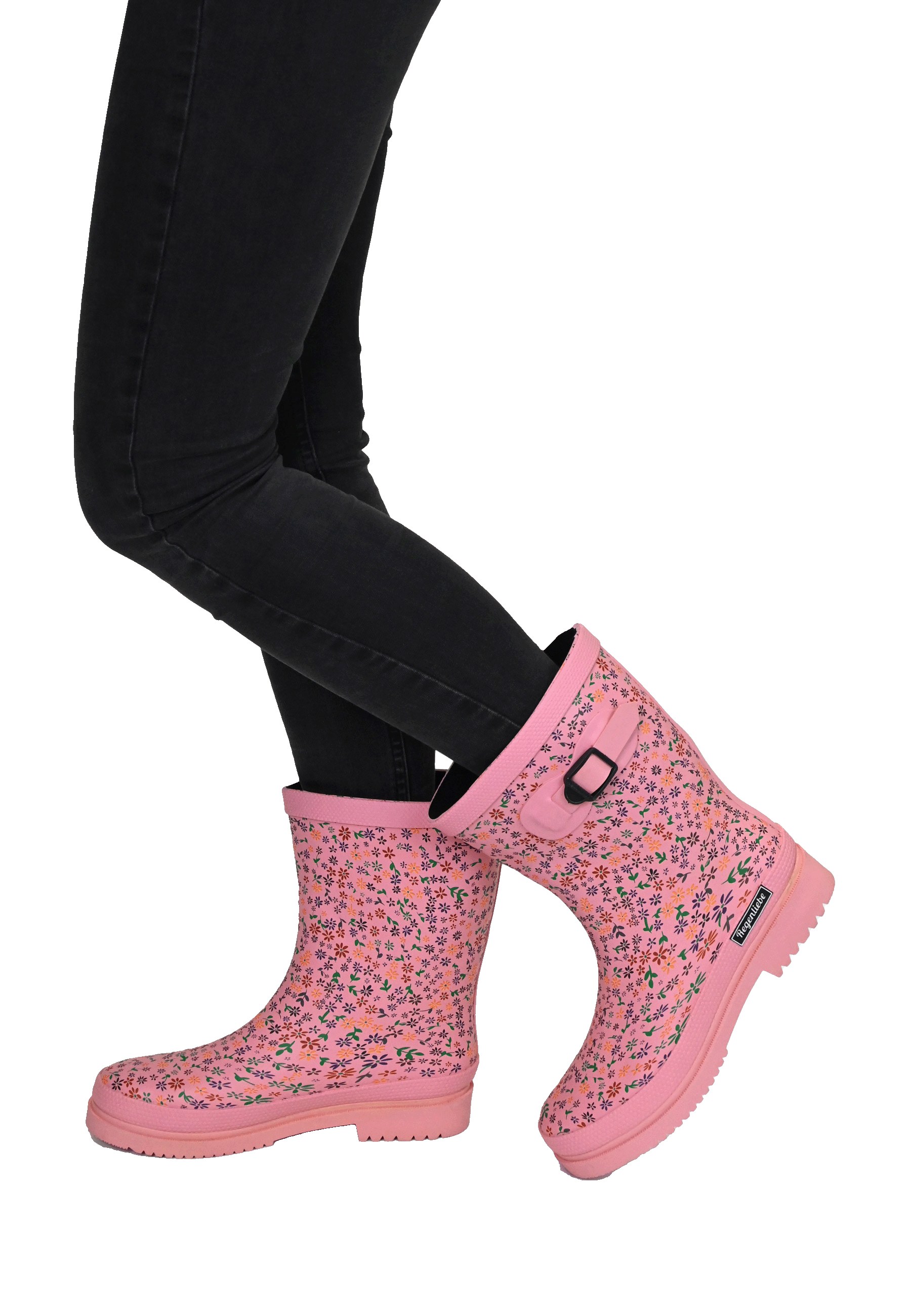 Regenliebe Damen Gummistiefel Flowers Halbschaft