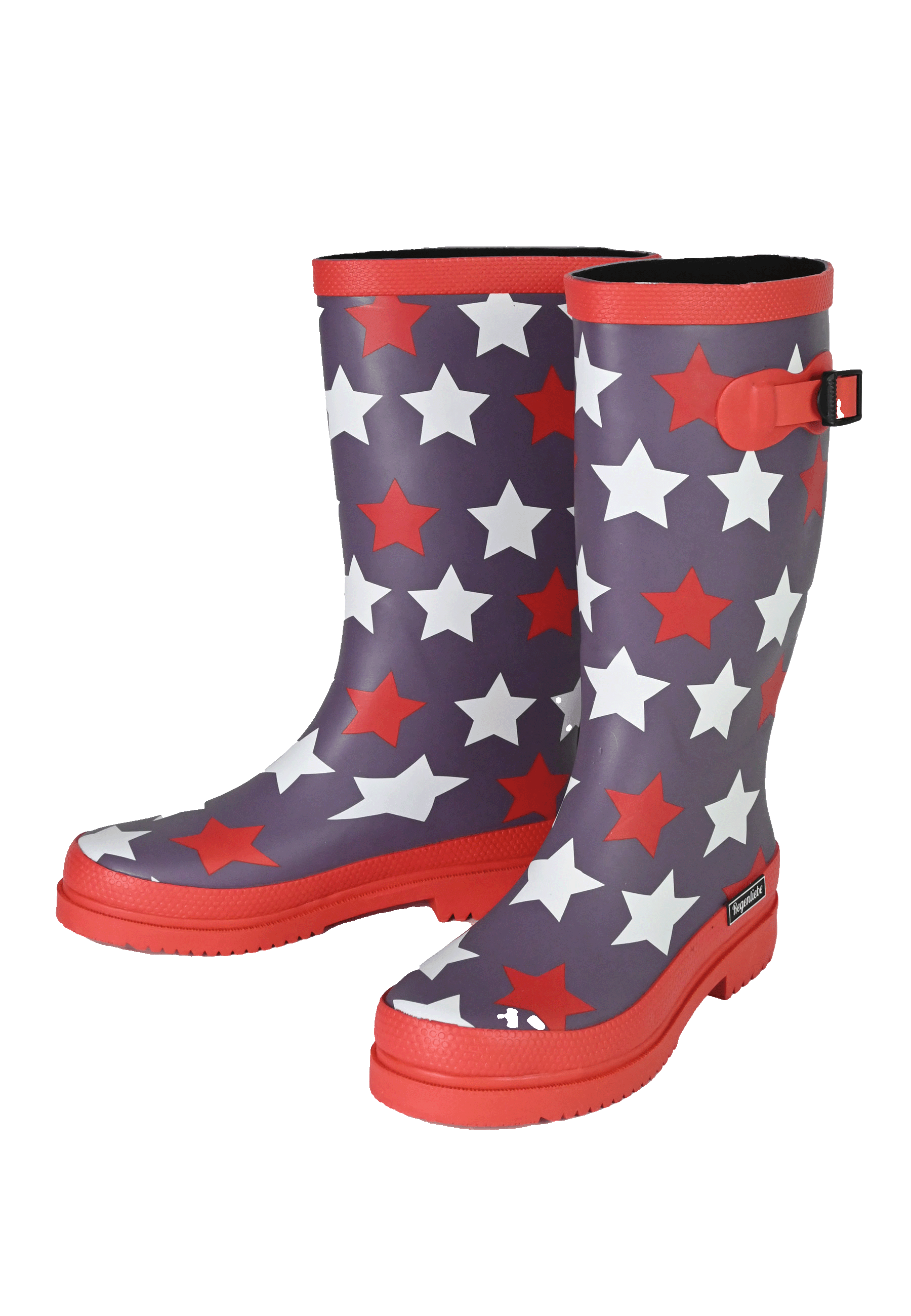 Regenliebe Damen Gummistiefel Stars Langschaft