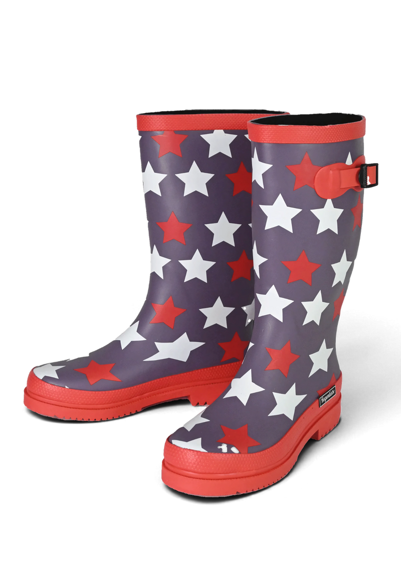 Regenliebe Damen Gummistiefel Stars Langschaft