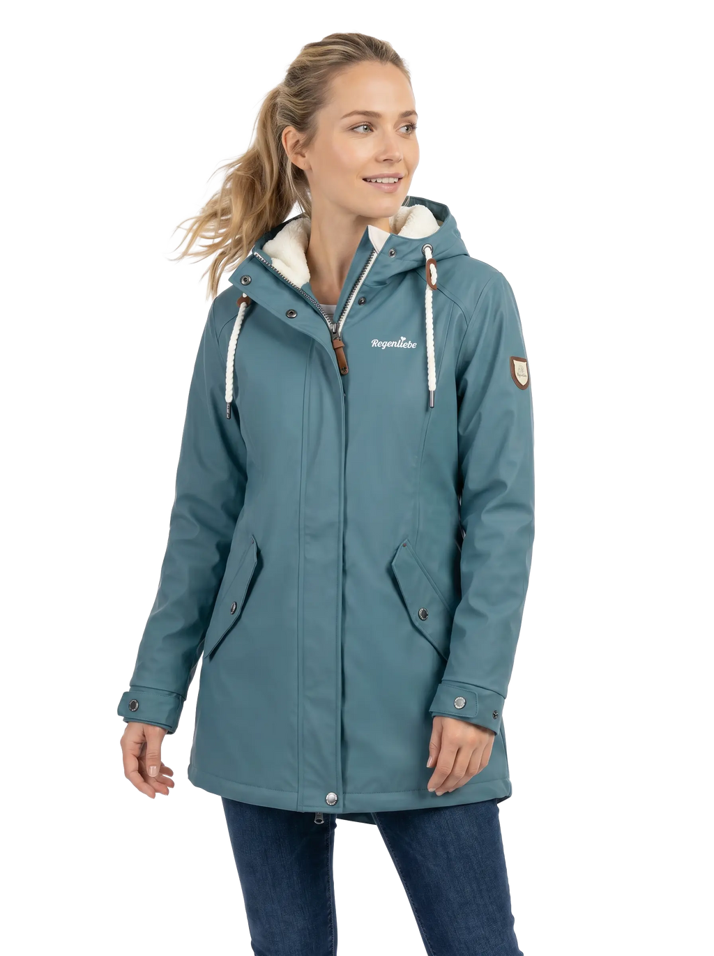 Regenliebe Damen Friesennerz mit Teddyfleece