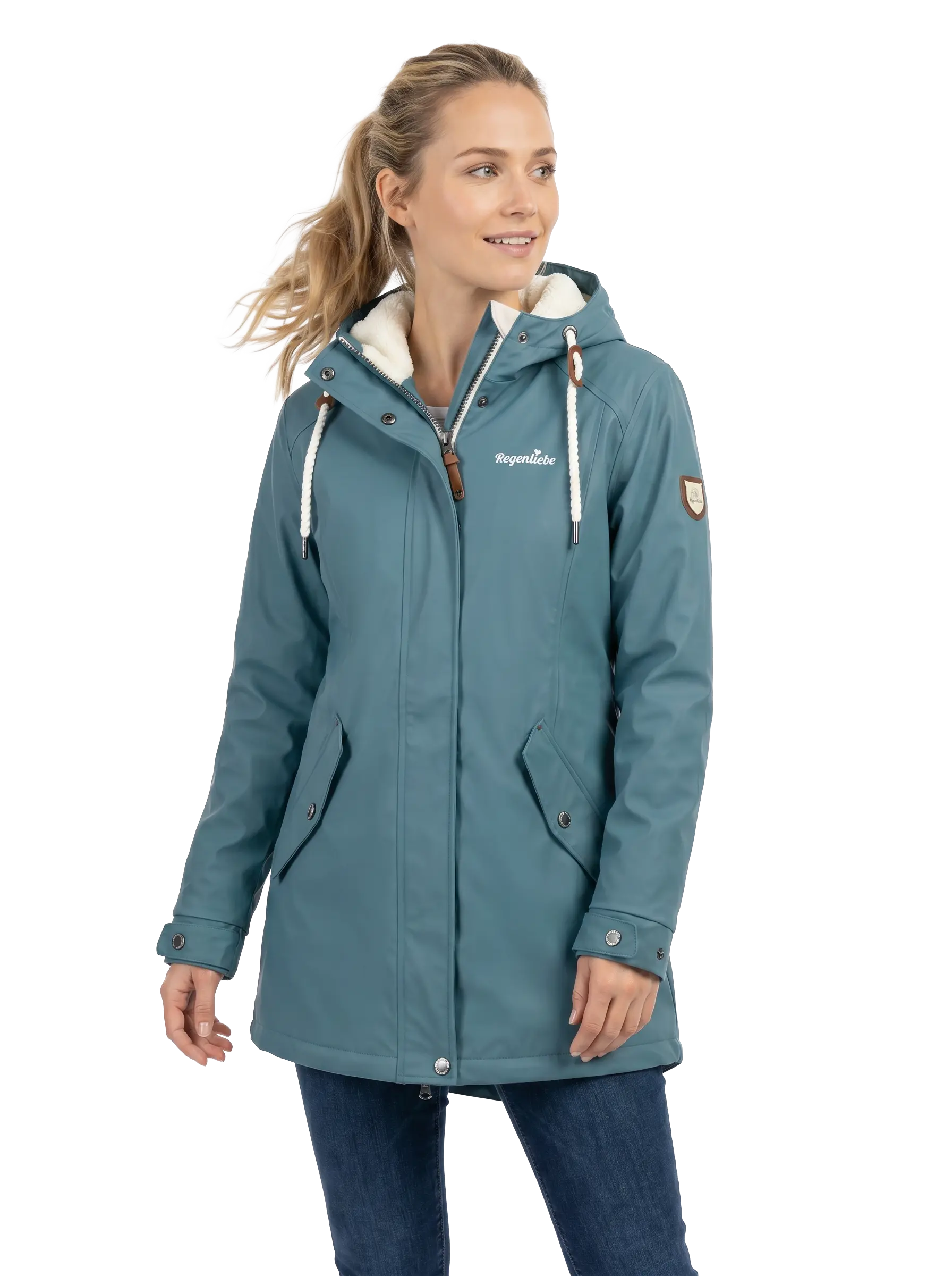 Regenliebe Damen Friesennerz mit Teddyfleece