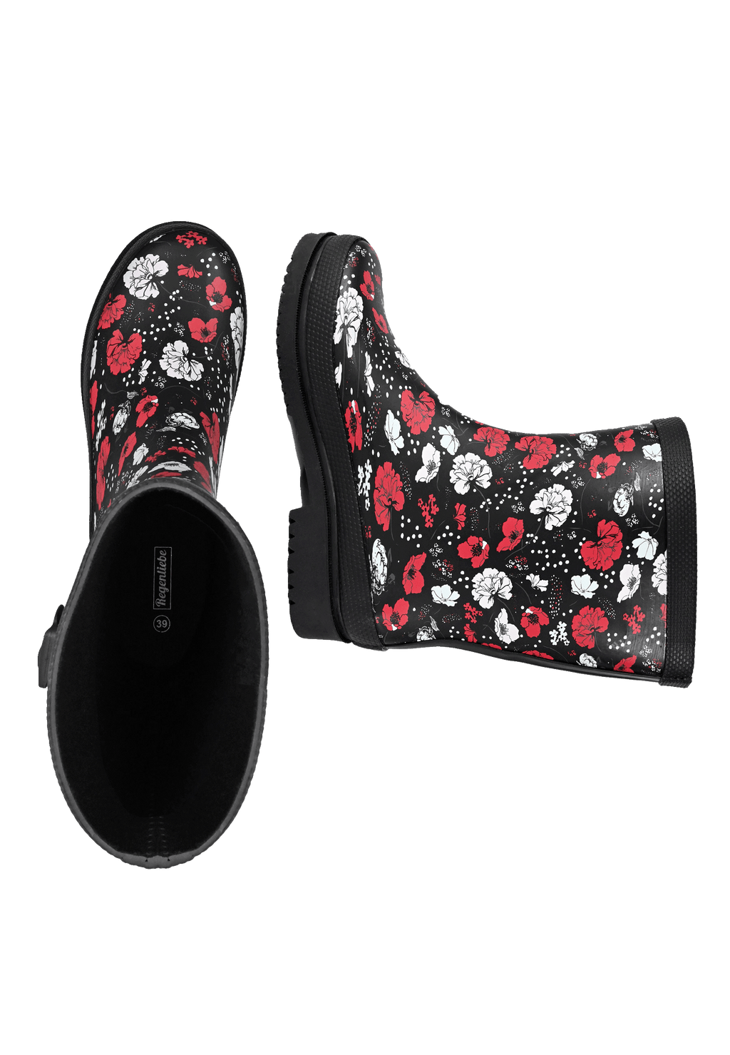 Regenliebe Damen Gummistiefel Blossom Night Halbschaft