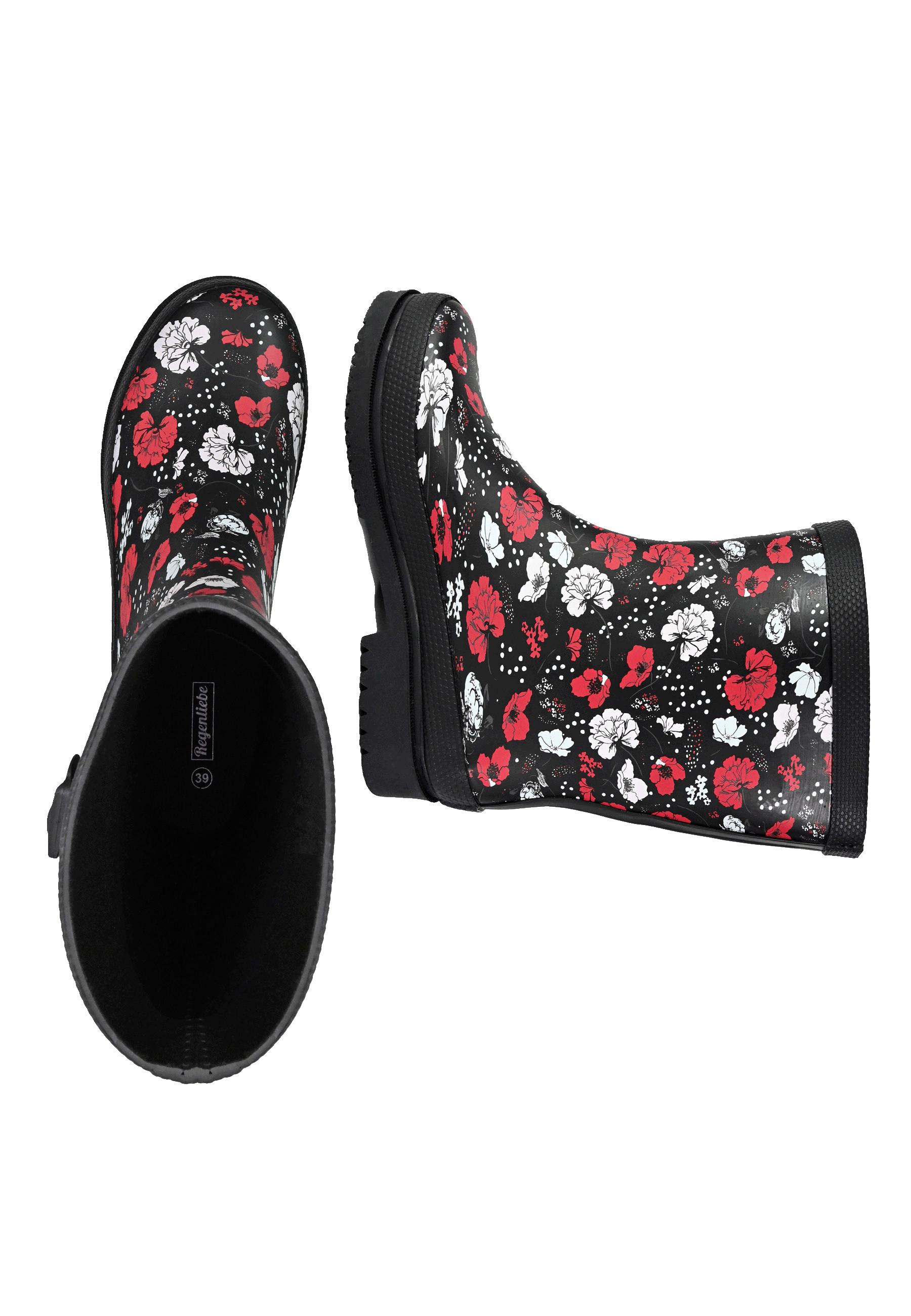 Regenliebe Damen Gummistiefel Blossom Night Halbschaft