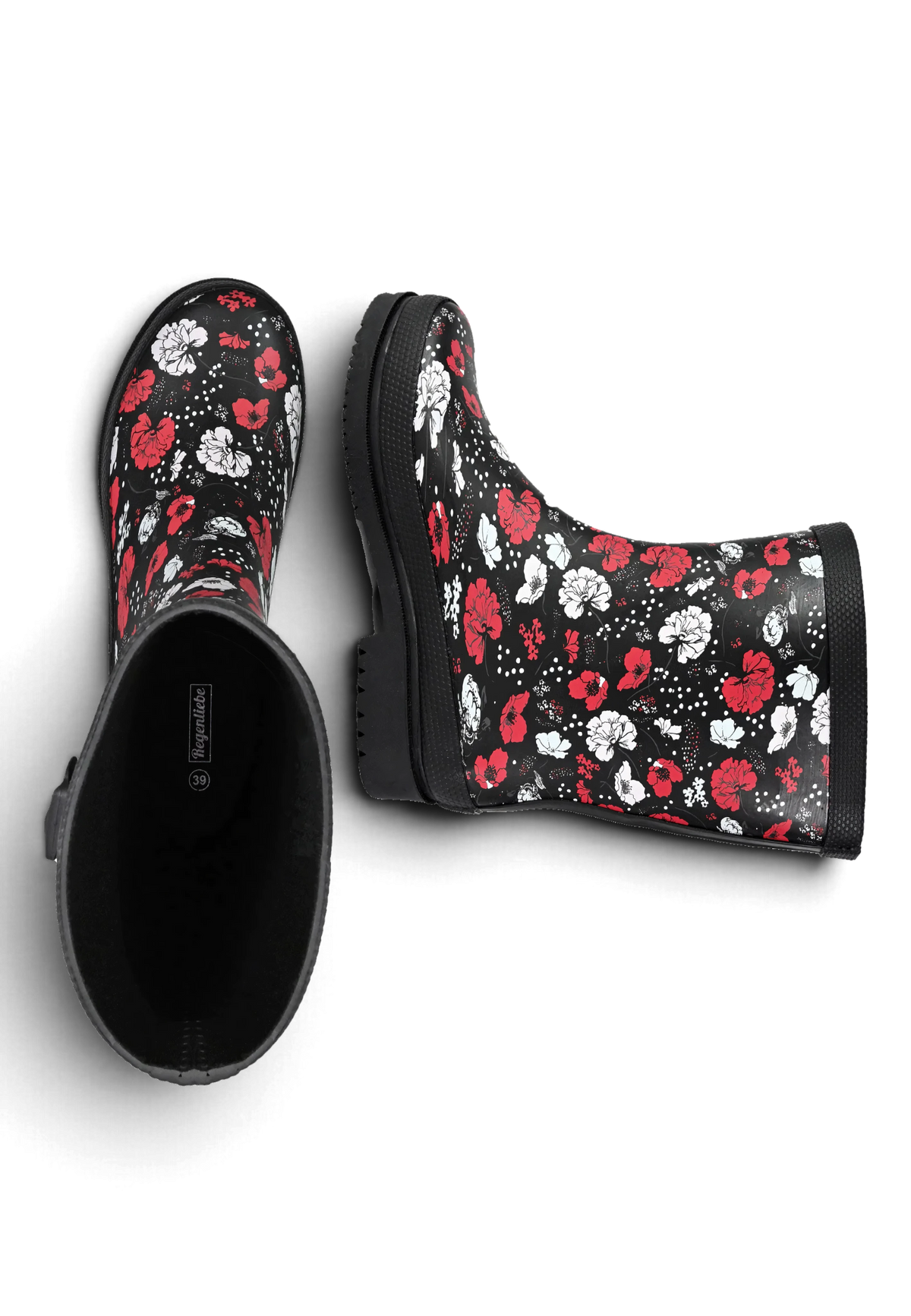Regenliebe Damen Gummistiefel Blossom Night Halbschaft